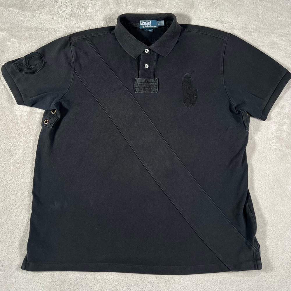 Polo Ralph Lauren Polo Shirt Mens Size XL Black Big Pony Custom Fit Short Sleeve